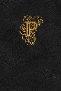 Old English Monogram Journal - Letter P