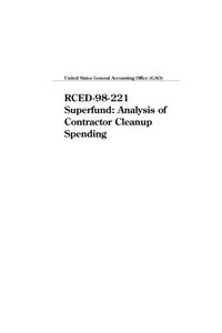 Rced98221 Superfund: Analysis of Contractor Cleanup Spending