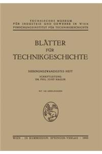Blätter Für Technikgeschichte