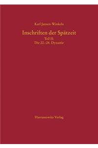 Inschriften Der Spatzeit II