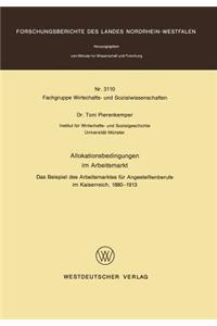 Allokationsbedingungen Im Arbeitsmarkt