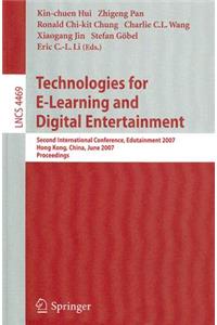 Technologies for E-Learning and Digital Entertainment