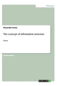 The concept of information structure