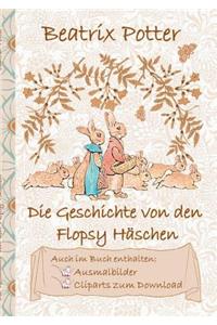 Geschichte von den Flopsy Häschen (inklusive Ausmalbilder und Cliparts zum Download)