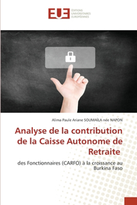 Analyse de la contribution de la Caisse Autonome de Retraite