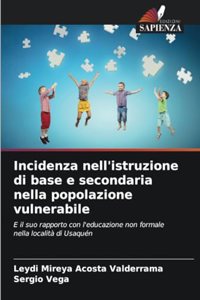 Incidenza nell'istruzione di base e secondaria nella popolazione vulnerabile