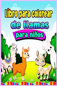 Libro para colorear de llamas para niños de 4 a 8 años