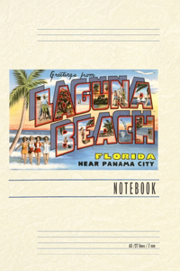 Vintage Lined Notebook Greetings from Laguna Beach, Florida