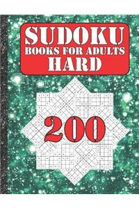 Sudoku books for adults hard: 200 Sudokus from hard with solutions for adults Gifts Sudoku hard book Galaxy Sky Lover adults, kids