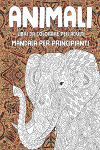 Libri da colorare per adulti - Mandala per principianti - Animali