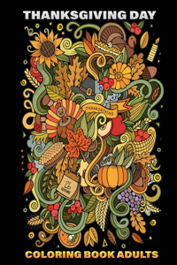 thanksgiving day coloring book for adults