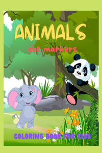Animals dot markers coloring book for kids
