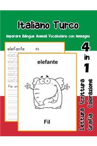 Italiano Turco Imparare Bilingue Animali Vocabolario con Immagini