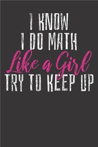 Notebook: Math Girl Mathematics Student Teacher Gift Dot Grid 6x9 120 Pages Journal