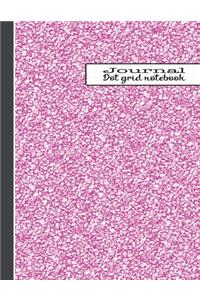 Dot grid notebook journal: The large minimalists planner for creativity, self expression and doodling - bright cerise pink glitter cover art design