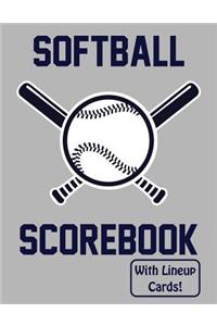 Softball Scorebook With Lineup Cards