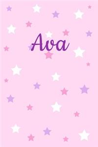 Ava First Name Personalized Notebook