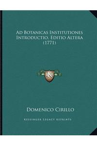 Ad Botanicas Institutiones Introductio, Editio Altera (1771)