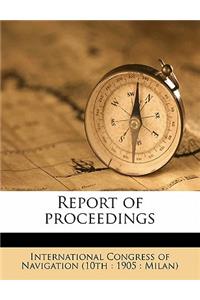 Report of Proceedings