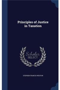 Principles of Justice in Taxation