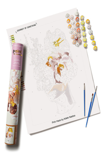 Pink Haze Paint by Numbers Kit & Canvas - DIY Adult Craft Kit - Artist Designed
