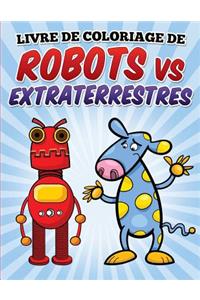 Livre de coloriage de robots vs extraterrestres