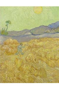 Wheatfield with a Reaper, Vincent Van Gogh. Ruled Journal