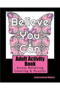 Adult Activity Book Inspirational Quotes