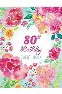 80th Birthday Guest Book