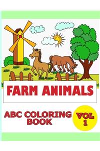 Farm Animals ABC Coloring Book Vol 1