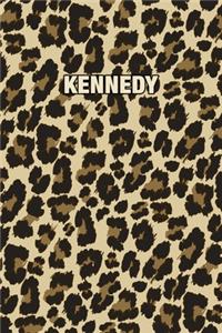 Kennedy: Personalized Notebook - Leopard Print (Animal Pattern). Blank College Ruled (Lined) Journal for Notes, Journaling, Diary Writing. Wildlife Theme Des