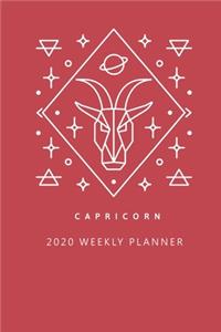 Capricorn 2020 Weekly Planner (Red)