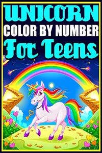 Unicorn Color By Number For Teens