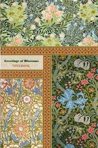 Greetings of Blossoms NOTEBOOK [ruled Notebook/Journal/Diary to write in, 60 sheets, Medium Size (A5) 6x9 inches]