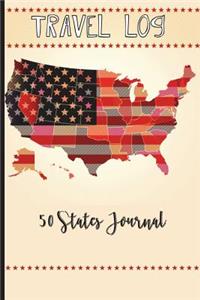 Travel Log 50 States Journal