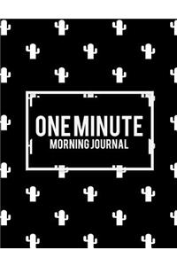 One Minute Morning Journal: Black Book, 2019 Calendar Schedule Organizer, Daily/Weekly/Monthly/Yearly Planner, Daily to Do List, Schedule Planner, Agenda Planner