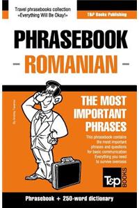 English-Romanian phrasebook and 250-word mini dictionary