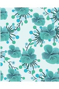 Chic Floral Blank Lined Journal, Composition Notebook or Diary
