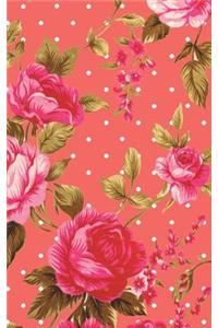 Vintage Rose Pastel Red Polka Dot Notebook