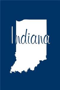 Indiana - Navy Blue Lined Notebook with Margins