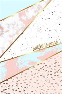Bullet Journal: Marble + Gold Designer Bullet Journal Dot Grid Journal