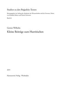 Kleine Beitrage Zum Hurritischen