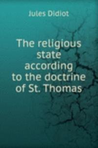 religious state according to the doctrine of St. Thomas