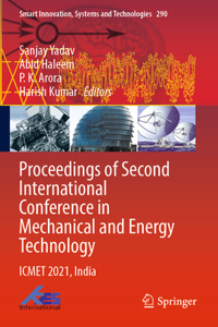 Proceedings of Second International Conference in Mechanical and Energy Technology