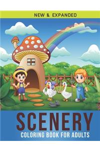 Scenery Coloring Book For Adults