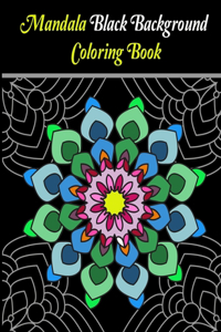 Mandala Black Background Coloring Book