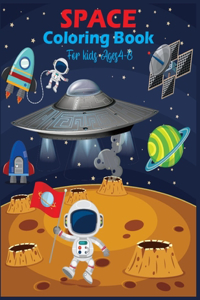 Space Coloring Book For Kids Ages 4-8