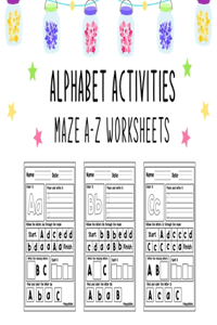 Alphabet Activities Maze A - Z Worksheets