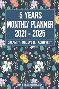 5 Year Monthly Planner 2021-2025