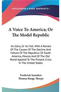 A Voice To America; Or The Model Republic